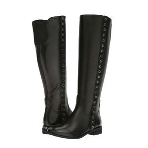 Michael Kors Dora Black Leather Knee-High Boots, 6.5